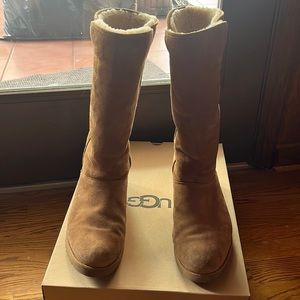 UGG AUSTRALIA KARA CLASSIC SLIM TALL BOOT IN CHESTNUT SUEDE Wonderful Warm Boots